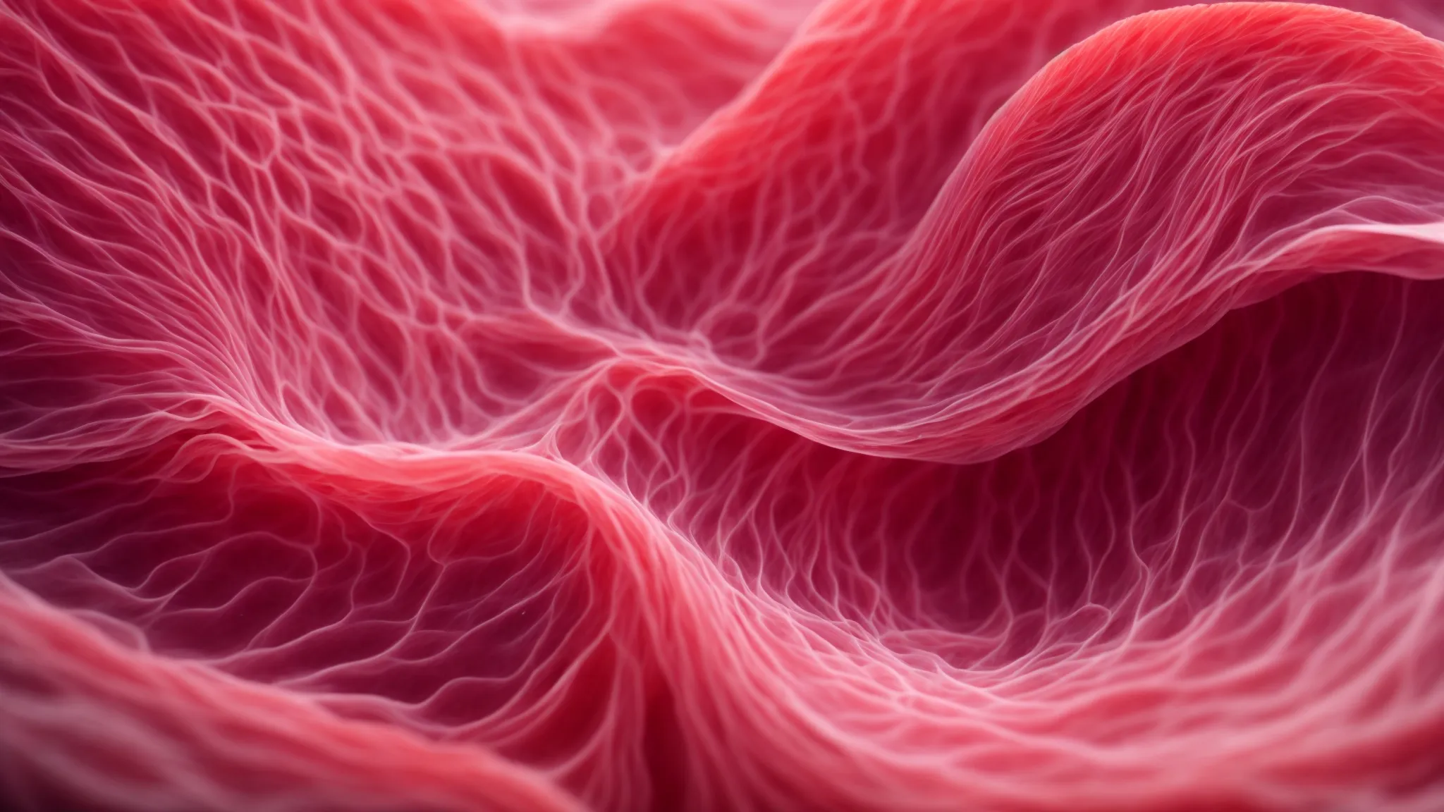 a microscope zooms in on muscle tissue undergoing regeneration.